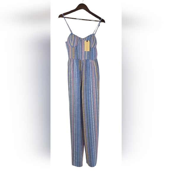 NWT B.O.G Collective Light Blue Jumpsuit Size M - Picture 1 of 10